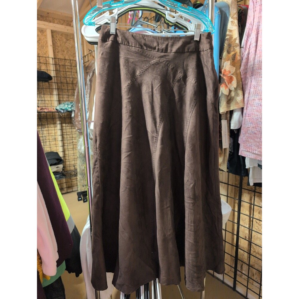 East 5th Brown A-Line suede maxi Skirt